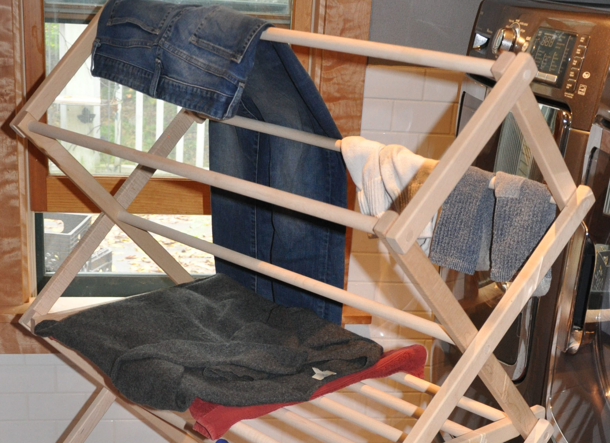 Wooden Clothes Drying Rack: A Laundry Room Essential by Benson